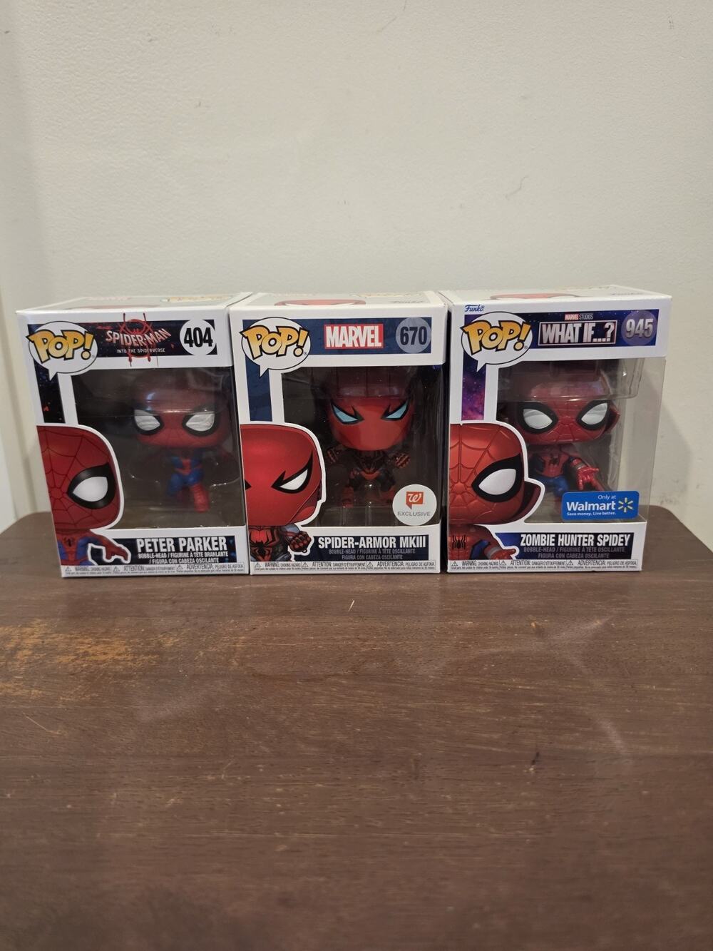 Funko Pop Spider-Man Marvel Collection Bundle 3 Pack Exclusives What If Walmart
